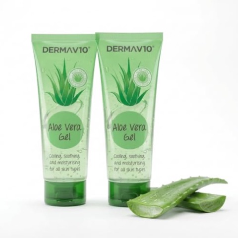 Derma V10 Aloe Vera Gel 75ml, Twin Pack